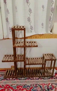 جا گلدانی چوبی
