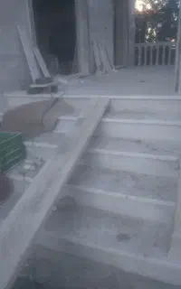 کاشی سنگ  کاری نما رومی استخر  پله   شمشیری نرده