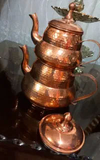 کتری قوری قدیمی  مسی کاملا نو