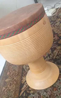 تنبک اصل دست‌ساز استاد حلمی چوب گردو درجه۱