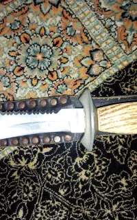 چاقو استیل تمیز ضد زنگ با قلاف چرم