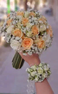 دسته گل عروس طبیعی و مصنوعی