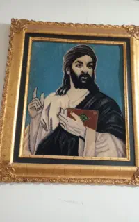 تابلو فرش بزرگ دست بافت نو چهره امام