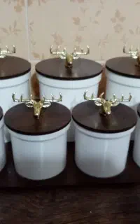 پا سماور سرامیک درب چوبی