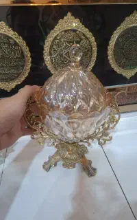 شکلات خوری پایه برنز بلوری