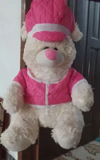 عروسک خرسی سفیدرنگ