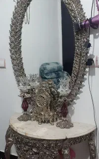 اینه شمعدان ساعت ایستاده بوفه