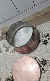 دیگ مسی وابکش وکفگیر مسی