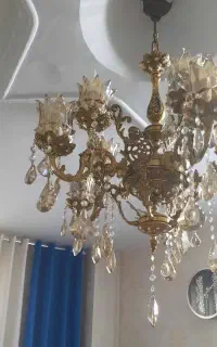 لوستر برنز 5 شاخه 10 لاله