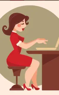 همکار خانم در دفتر فنی