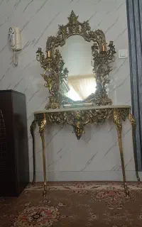 آینه و شمعدان برنج