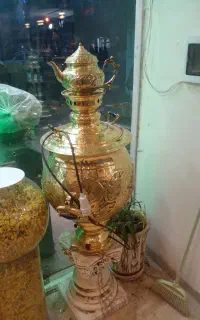 سماور ۵۰لیتری برقی طلایی ابکاری شده