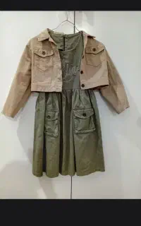 کت سرافن دخترانه درحدنوفقط دوبارپوشیده