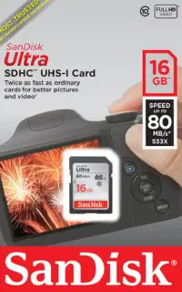 رم دوربین عکاسی SanDisk 16G