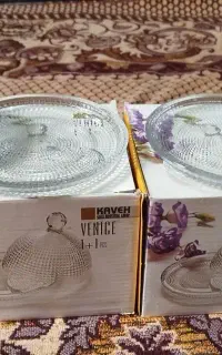 لیوان پارچه آب قندان مربا خوری ست کامل