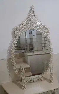 آینه شمعدان با آبکاری نقره