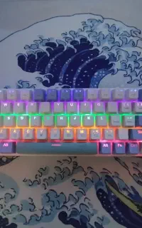 کیبورد گیمینگ tgk325 viator rainbow