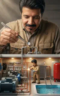 لوله کشی استخر و جکوزی و موتورخانه