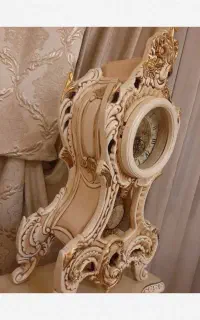 ساعت تمام چوب راش گرجستان ورق طلا