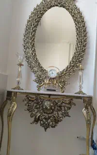 آینه شمعدونی برنز