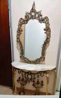 اینه کنسول و دو عدد شمعدون