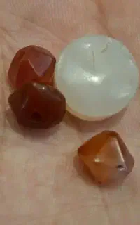 مهره تراش دار کهنه عقیق ولول باستانی