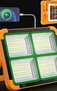 پرژکتور شارژی خورشیدی مدل GHOP (پاوربانک دار)