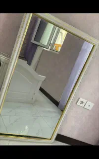 آینه قاب دار(حاشیه ظریف سفیدطلایی)