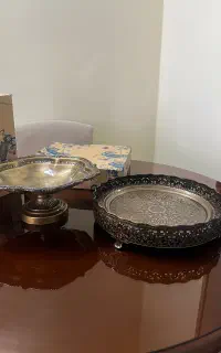 سینی و شیرینی خوری پایه دار
