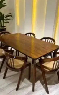 میز و صندلی چوبی کاشانه