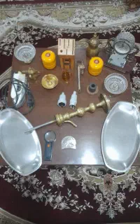 ساعت رومیزی  برنجی قدیمی