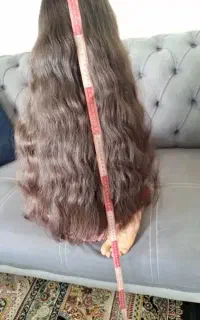 مرکز خرید موی طبیعی رنگی پنجاه سانت بالا حنایی بور