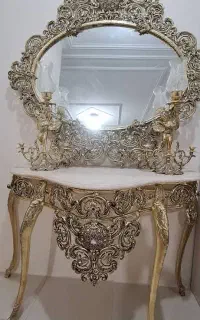 آینه کنسول شمعدان برنز سنگین