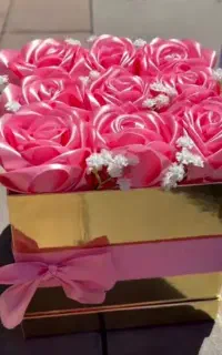 گل روبانی گیفت حنا دسته گل عروس