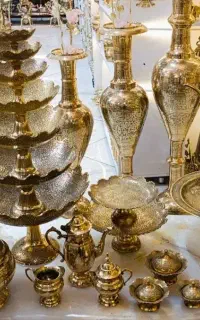 میوه خوری  قندان  پارچ جام  برنجی برنزی