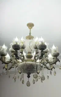دوعدد لوستر ۱۲ شاخه برنز بسیار بزرگ