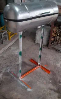 ساخت منقل کباب با ورق کلفت. ساخت تک شعله