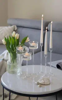 ست جاشمعی پیرکس طرح قلمی و وارمری