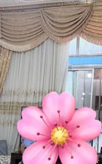 پرده کامل با دستک ها