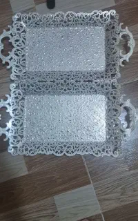 دو عدد سینی  استیل نو