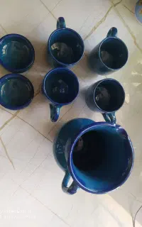 پارچ و لیوان سفالی