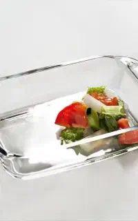 تابه شیشه ای ظرف بلوری ایران مرغ سالاد غذا کادویی