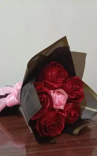 دسته گل روبانی