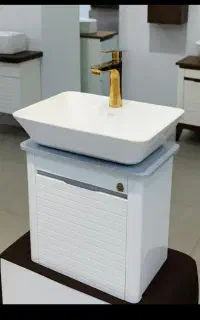 روشویی کابینتی ۵۰ در ۳۵ طوسی صفحه ای