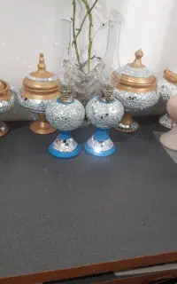 تعدای ظروف آینه کاری که خودم درست کردم