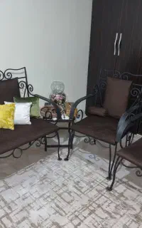 صندلی فلزی با روکش فوم و پارچه