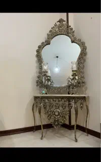 آینه کنسول  شمعدان برنج