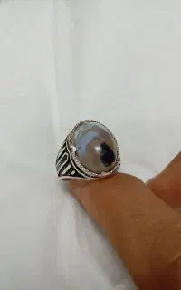 ۲ عدد انگشترشجر مردانه نقره عقیق گرمی ۵۵۰ تومان
