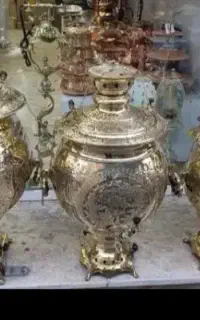 سماور گازی برنزی ۸۰لیتری تمام برنج