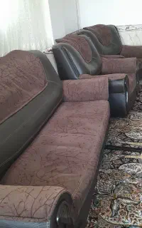 مبل ۷ نفره با میز و عسلی کارکرده
